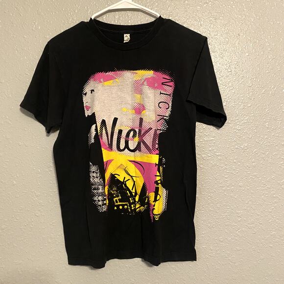 Nicki Minaj womens small graphic print tee shirt short sleeve black yellow pink - Picture 6 of 6